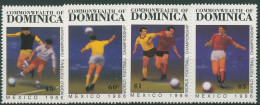 Dominica 1986 Fußball-WM Mexiko 949/52 Postfrisch - Dominica (1978-...)