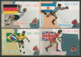 Grenada 1981Fußball-WM Spanien'82 Spieler Flaggen 1124/27 Postfrisch - Grenada (1974-...)