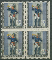 Berlin 1954 Postwertzeichen-Ausstellung, Postillion 120 A 4er-Block Postfrisch - Neufs