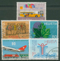 Schweiz 1987 Ereignisse Autopostbüro Flughafen Thermalquelle 1335/39 Gestempelt - Gebraucht