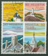 Schweiz 1987 Tourismus Bauwerke Sehenswürdigkeiten 1354/57 Yb Gestempelt - Used Stamps