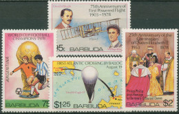 Barbuda 1978 Ereignisse Fußball-WM Luftfahrt Krönungszeremonie 430/33 Postfrisch - Barbuda (...-1981)