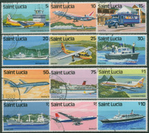 St. Lucia 1980 Transport Flugzeuge Schiffe 502/13 X Gestempelt - St.Lucia (1979-...)