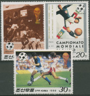 Korea (Nord) 1988 Fußball-WM'90 Italien 2914/16 Postfrisch - Corea Del Norte