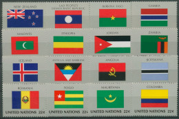 UNO New York 1986 Flaggen Der Mitgliedsstaaten 499/14 Postfrisch - Unused Stamps