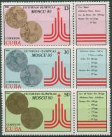 Kuba 1980 Olympia Sommerspiele Moskau Medaillen 2515/17 Zf Postfrisch - Nuevos