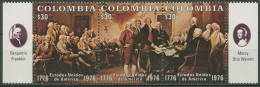 Kolumbien 1976 Unabhängigkeitserklärung USA1317/19 ZD Postfrisch (C97366) - Colombie