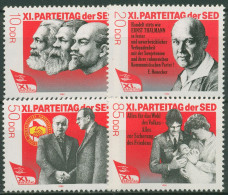 DDR 1986 SED Parteitag 3009/12 Postfrisch - Unused Stamps
