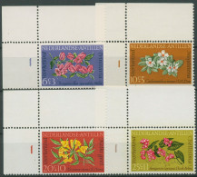 Niederländische Antillen 1964 Voor Het Kind Blumen Blüten 141/44 Ecke Postfrisch - Curaçao, Nederlandse Antillen, Aruba