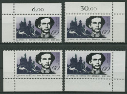 Bund 1986 König Ludwig II. Von Bayern 1281 Alle 4 Ecken Postfrisch (E1457) - Neufs