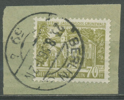 Berlin 1954 Berliner Bauten 123 Mit BERLIN-Stempel Auf Briefstück - Used Stamps