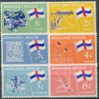 Niederländische Antillen 1965 Natur Kultur Flagge 152/57 Postfrisch - Curazao, Antillas Holandesas, Aruba