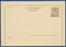Böhmen Und Mähren 1940 Lindenzweig Kartenbrief K 2 Ungebraucht (X40621) - Storia Postale