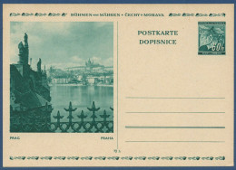 Böhmen Und Mähren 1939 Bildpostkarte Karlsbrücke P 6 /010 Ungebraucht (X40631) - Storia Postale