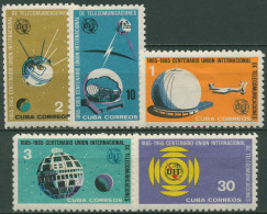 Kuba 1965 Fernmeldeunion ITU Satelliten 1026/30 Postfrisch - Neufs