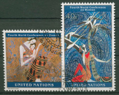 UNO New York 1995 Weltfrauenkonferenz Peking Gemälde 689/90 Gestempelt - Used Stamps