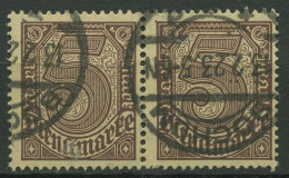 Dt. Reich Dienst 1920 Ohne Ablösungsziffer D 33 C Waag. Paar Gestempelt - Dienstmarken