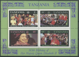 Tansania 1987 60. Geburtstag Königin Elisabeths II. Block 64 Postfrisch (C27393) - Tanzanie (1964-...)