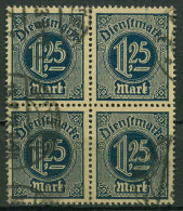 Dt. Reich Dienst 1920 Ohne Ablösungsziffer D 31 4er-Block Gestempelt - Servizio
