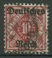 Deutsches Reich Dienstmarke Württemberg M. Aufdruck 1920 D 53 Gestempelt - Servizio