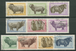 Mongolei 1958 Haustiere Ziege Schaf Pferd Rind Trampeltier 138/47 Gestempelt - Mongolie