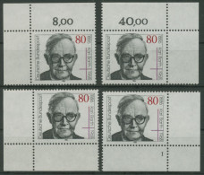 Bund 1986 Theologe Karl Barth 1282 Alle 4 Ecken Postfrisch (E1461) - Neufs