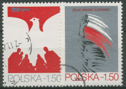 Polen 1979 35 Jahre Volksrepublik Wappenadler 2640/41 Gestempelt - Usados