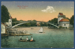 Berlin Treptow Alte Brücke Zur Insel Der Jugend, Gelaufen 1927 (AK4509) - Treptow