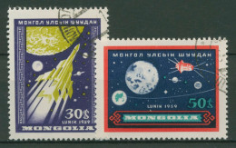 Mongolei 1959 Mondsonde Luna 178/79 Gestempelt - Mongolia