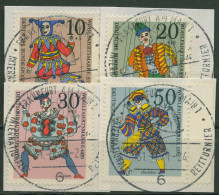 Bund 1970 Wohlfahrt Marionetten 650/53 TOP-Stempel, Briefstücke - Used Stamps