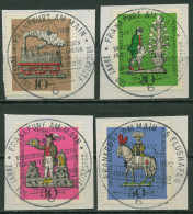 Bund 1969 Wohlfahrt: Zinnfiguren 604/07 Mit TOP-Stempel, Briefstücke - Usati
