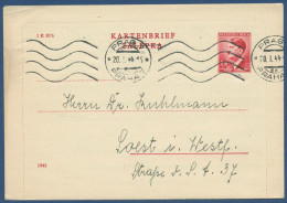 Böhmen Und Mähren 1942 Kartenbrief K 4 II A Gebraucht Mit Rand (X40611) - Brieven En Documenten