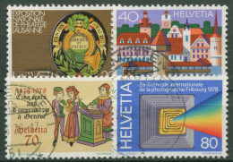 Schweiz 1978 Ereignisse LEMANEX Buchdruck Fotografie 1116/19 Gestempelt - Used Stamps
