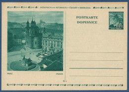 Böhmen Und Mähren 1939 Bildpostkarte Wenzelsplatz P 6 /08 Ungebraucht (X40629) - Storia Postale