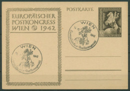 Dt. Reich 1942 Europäischer Postkongress Wien Postkarte P 294 A SST (X40921) - Altri & Non Classificati