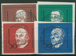 Bund 1968 Einzelmarken Aus Block 4 Mit Rand, 554/57 Mit TOP-Stempel - Usati