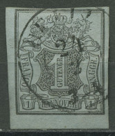 Hannover 1850 Wertschild Unter Wappen 1 Gestempelt - Hanovre