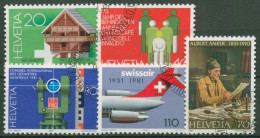 Schweiz 1981 Ereignisse Freilichtmuseum Vermessung Luftfahrt 1191/95 Gestempelt - Usati