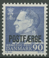 Dänemark 1972 Postfähre-Marke König Aufdruck Postfaerge PF 43 Postfrisch - Pacchi Postali