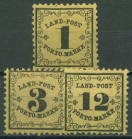 Baden 1862 Landpost-Portomarken 1/3 X Mit Falz - Nuovi