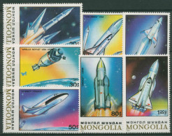 Mongolei 1989 Weltraumforschung: Satelliten, Raumfahrzeuge 2040/46 Postfrisch - Mongolië