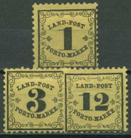 Baden 1862 Landpost-Portomarken 1/3 X Ungebraucht Ohne Gummierung - Mint
