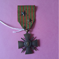 Médaille Croix De Guerre 1914 - 1916 - 2 Citations étoiles De Bronze - Frankreich