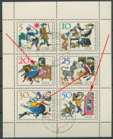 DDR 1966 Märchen Mit 3 Plattenfehlern 1236/41 K (10 A II) Gestempelt (C80563) - Variétés Et Curiosités