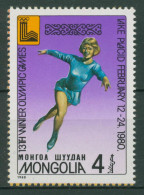 Mongolei 1980 Olympia Lake Placid Eiskunstlauf 1278 Blockeinzelmarke Postfrisch - Mongolie