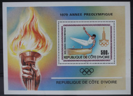 Elfenbeinküste Block 15 Mit 619 Postfrisch Olympische Spiele #WW641 - Ivory Coast (1960-...)