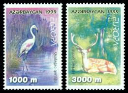 SALE!!! AZERBAIYAN AZERBAIJAN AZERBAÏDJAN ASERBAIDSCHAN 1999 EUROPA CEPT National Reserves & Parks 2 Stamps Set MNH ** - 1999