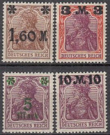 DR  154-157, Postfrisch **, Germania-Aufdruck, 1921 - Ongebruikt