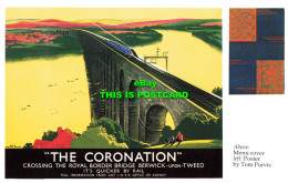 R569503 Coronation. Crossing Royal Border Bridge Berwick Upon Tweed. Menu Cover. - World
