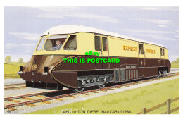 R569557 FB. AEC 10 Ton Diesel Railcar Of 1938. No. D306. Dalkeith. Cards Of Styl - World